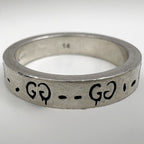 Gucci Ghost Ring GG Pattern Skull Silver — view 4