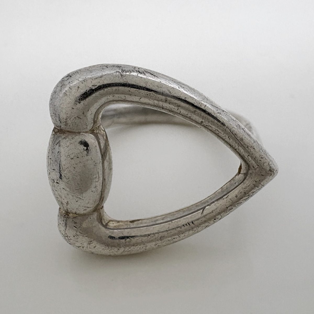 Gucci Logo Ring Vintage Horsebit Silver — view 2