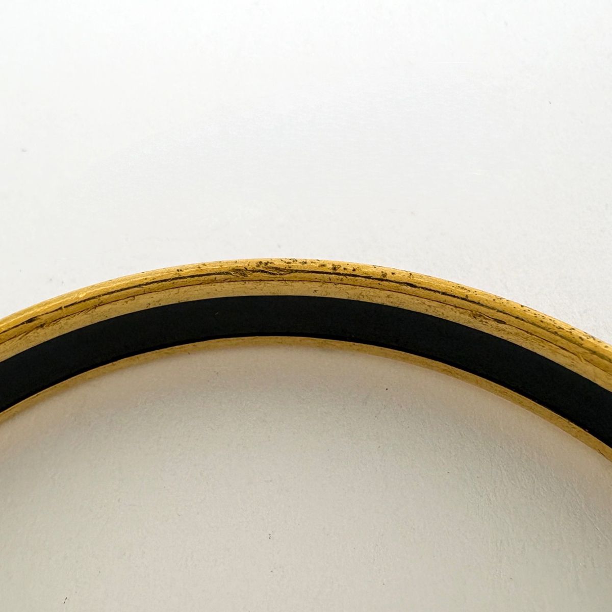 Hermes Enamel PM Bracelet Cloisonne Bangle Red Gold — view 4