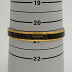 Hermes Enamel PM Bracelet Cloisonne Bangle Black Gold — view 6