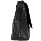 Chanel CC Logo Shoulder Bag Quilted Leather Black — view 4