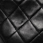 Chanel CC Logo Shoulder Bag Quilted Leather Black — view 8