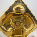 Chanel Logo Earrings Quilted Swing Large Gold Plated — view 4