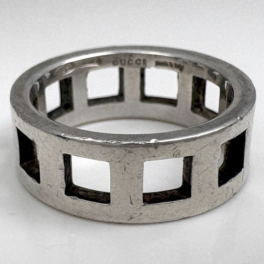 Gucci Open Square Ring Silver — view 2