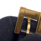 Hermes Belt Black Gold Porosus Matt 75 — view 6