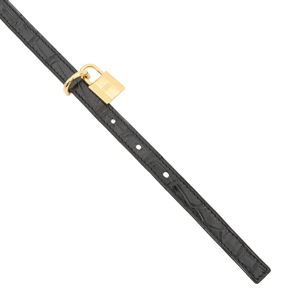 Hermes Belt Black Gold Porosus Matt 75 — view 5