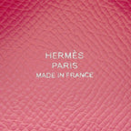 Hermes Coin Case Calvi Duo Rose Azalea Silver Epsom Wallet — view 8