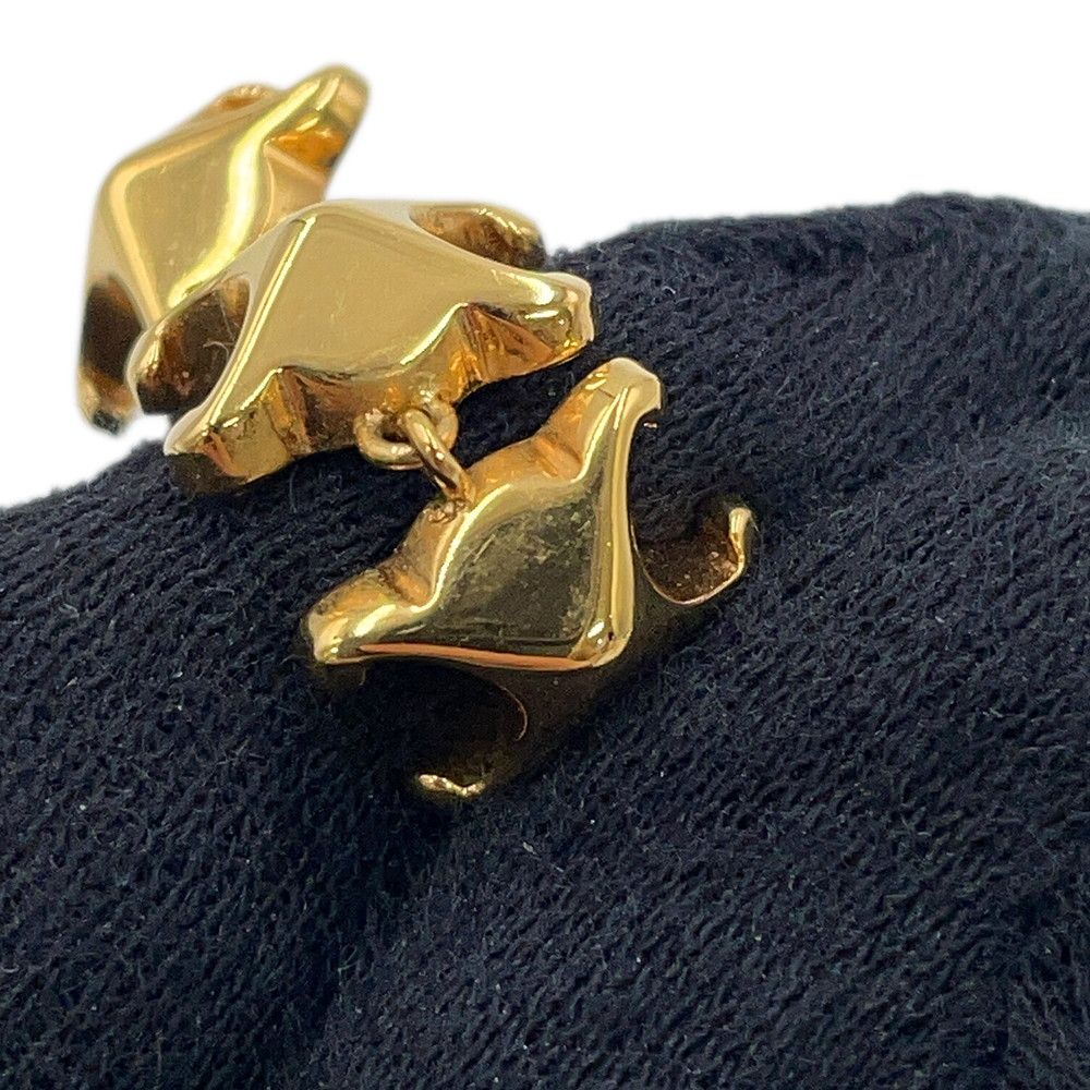 Celine Earrings Triomphe Studded Long Metal — view 8