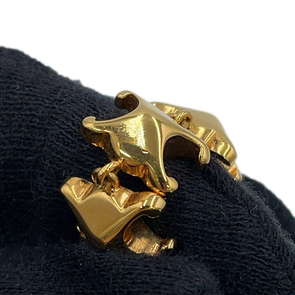 Celine Earrings Triomphe Studded Long Metal — view 6