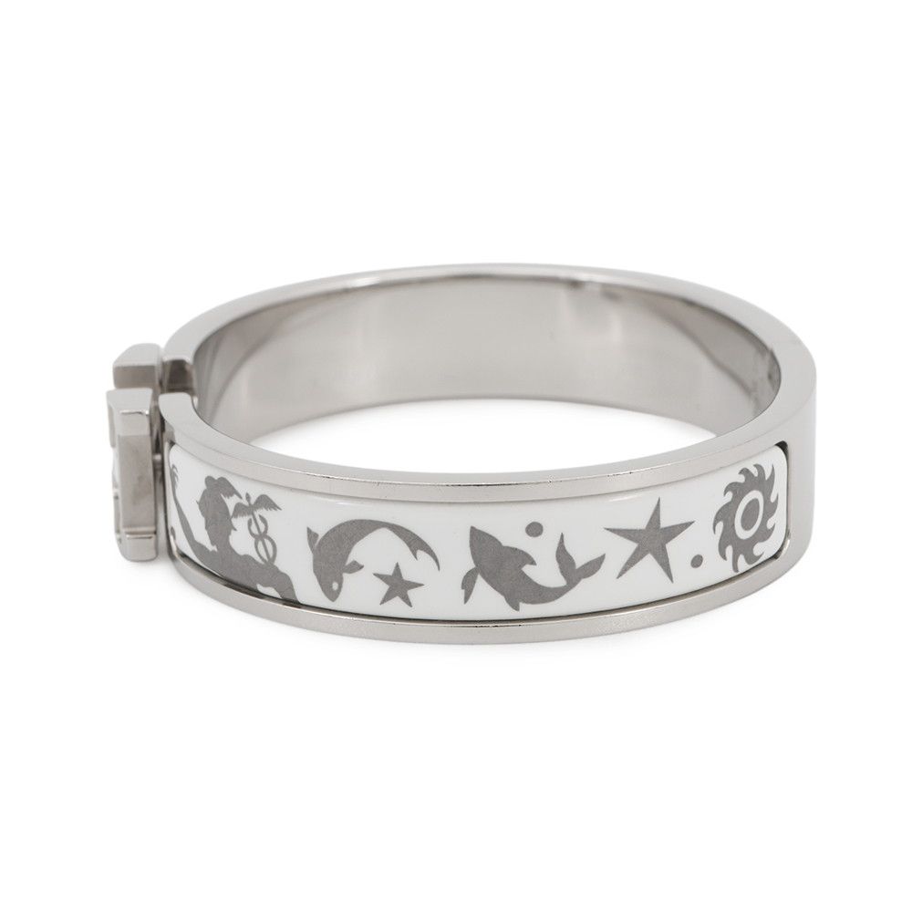 Hermes Bracelet Click PM Attracted by the Charm of Orpheus White Silver — view 2