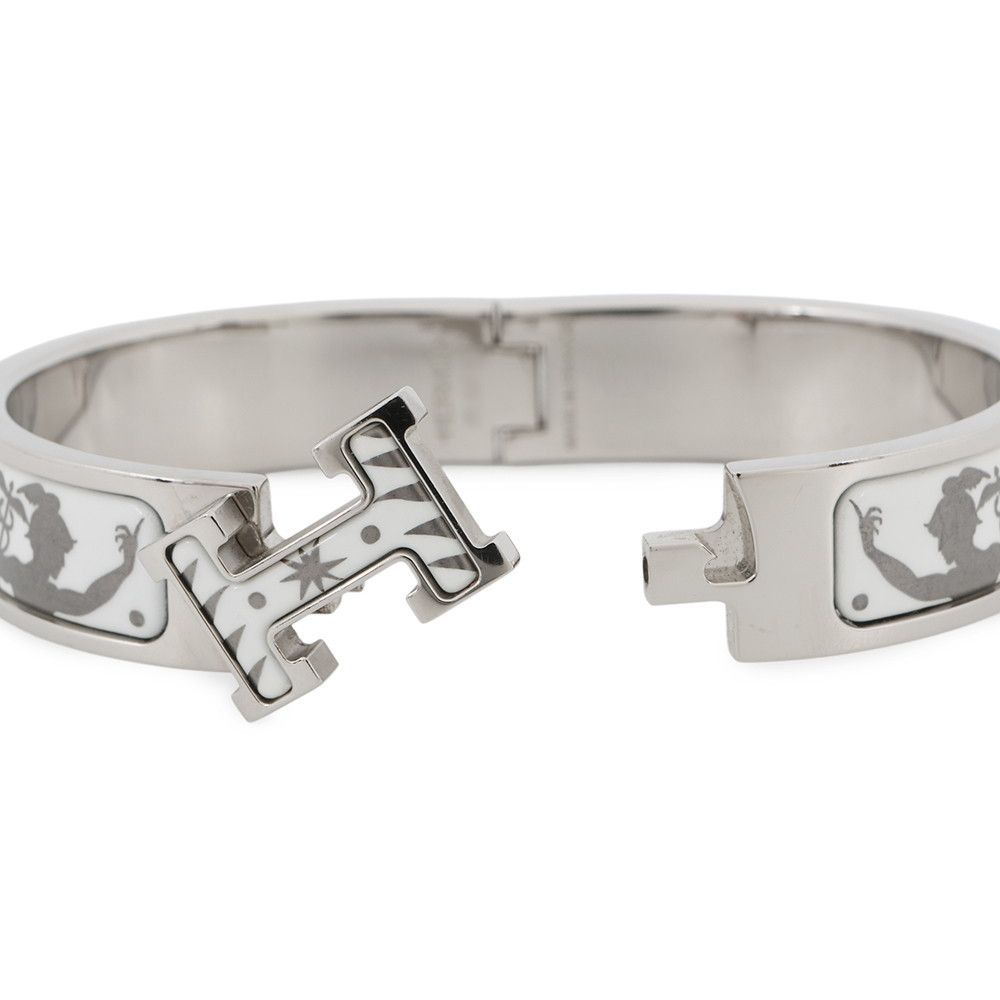 Hermes Bracelet Click PM Attracted by the Charm of Orpheus White Silver — view 5