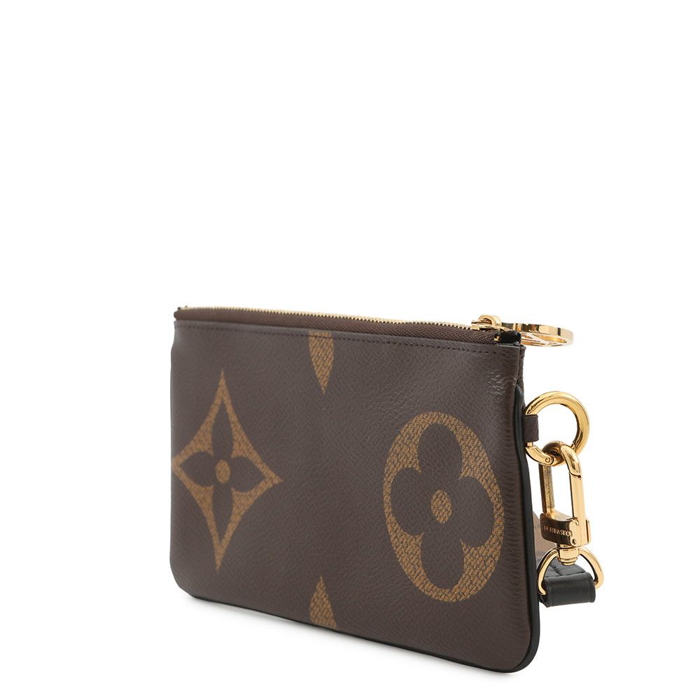 Louis Vuitton Pouch Monogram Reverse Giant Pochette Trio Coin Case Black — view 2