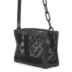 Louis Vuitton Shoulder Bag Monogram Mesh Leather Soft Trunk Embroidery Black — view 2