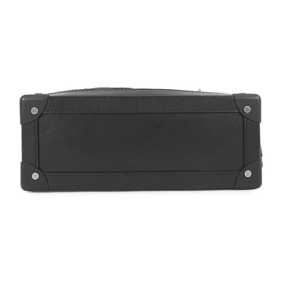 Louis Vuitton Shoulder Bag Monogram Mesh Leather Soft Trunk Embroidery Black — view 3