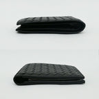 Bottega Veneta Intrecciato Bifold Wallet with Coin Pass Black Calf Leather — view 3
