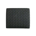Bottega Veneta Intrecciato Bifold Wallet with Coin Pass Black Calf Leather — view 2