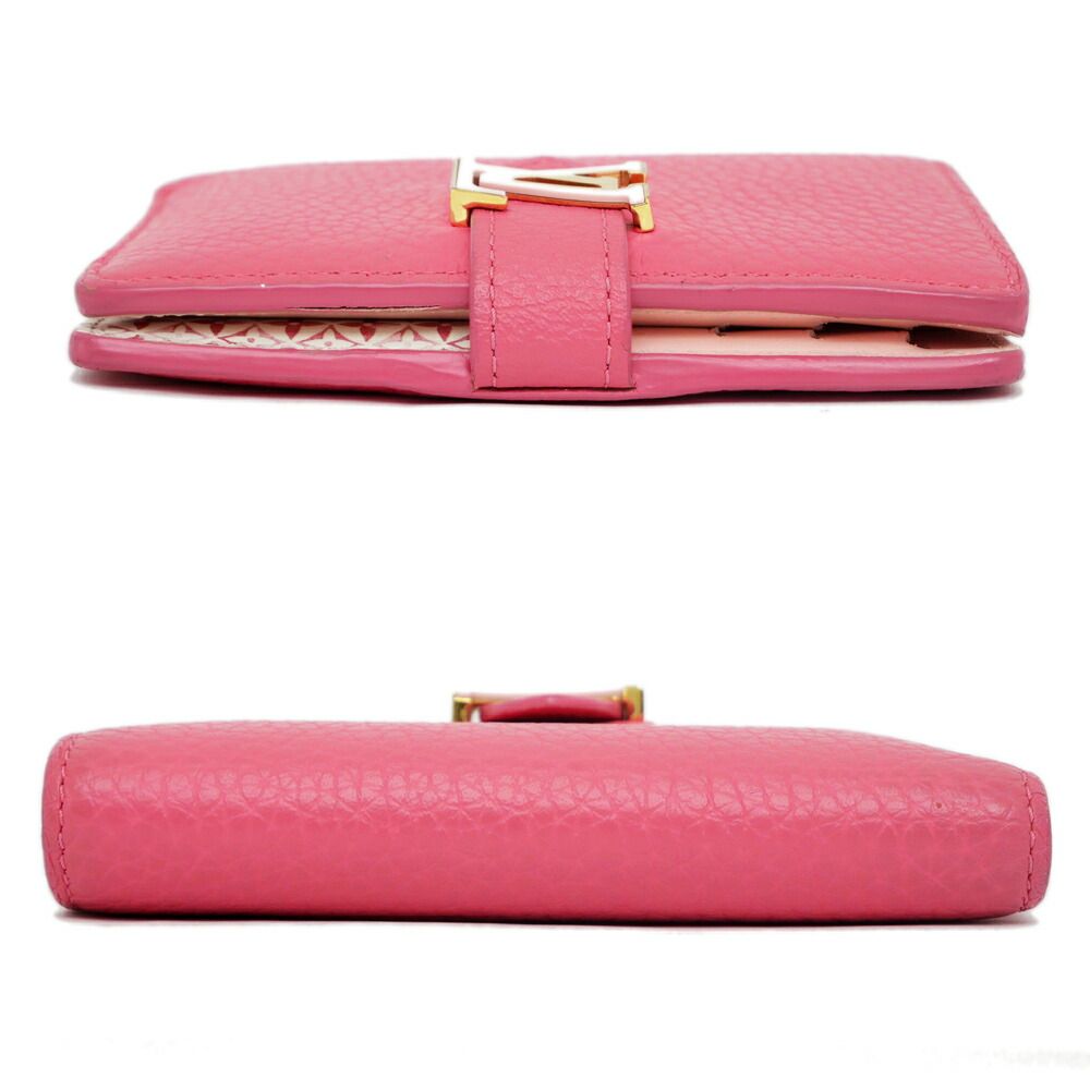 Louis Vuitton Vertical CP Wallet Fuchsia Pink Leather Bifold — view 4
