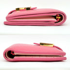 Louis Vuitton Vertical CP Wallet Fuchsia Pink Leather Bifold — view 3