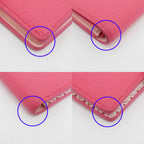 Louis Vuitton Vertical CP Wallet Fuchsia Pink Leather Bifold — view 5