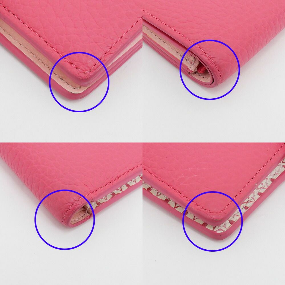 Louis Vuitton Vertical CP Wallet Fuchsia Pink Leather Bifold — view 5