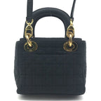 Dior Cannage Nylon Canvas Hand Bag Black — view 3