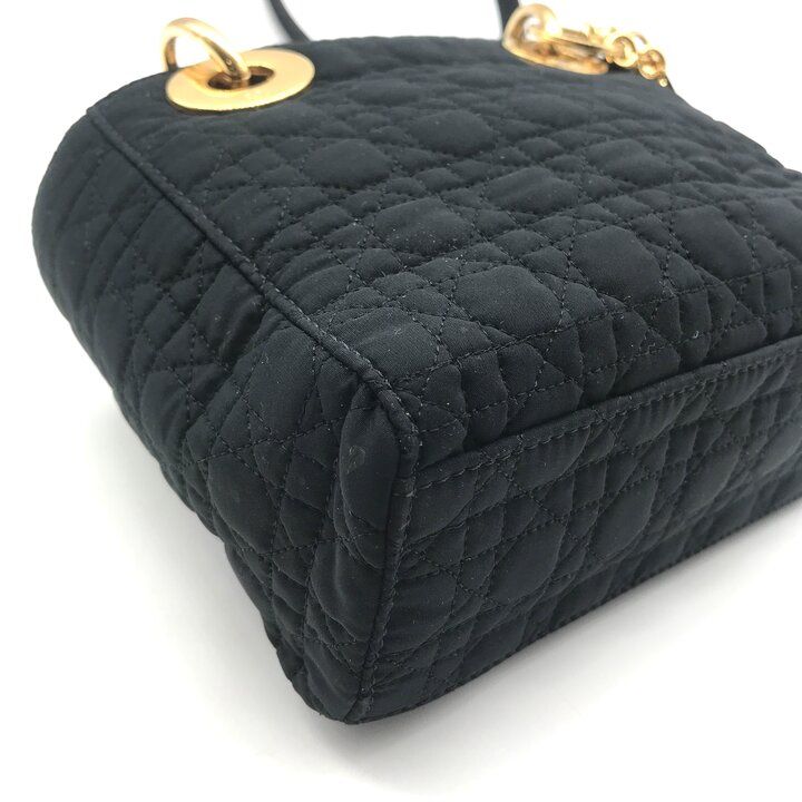 Dior Cannage Nylon Canvas Hand Bag Black — view 5