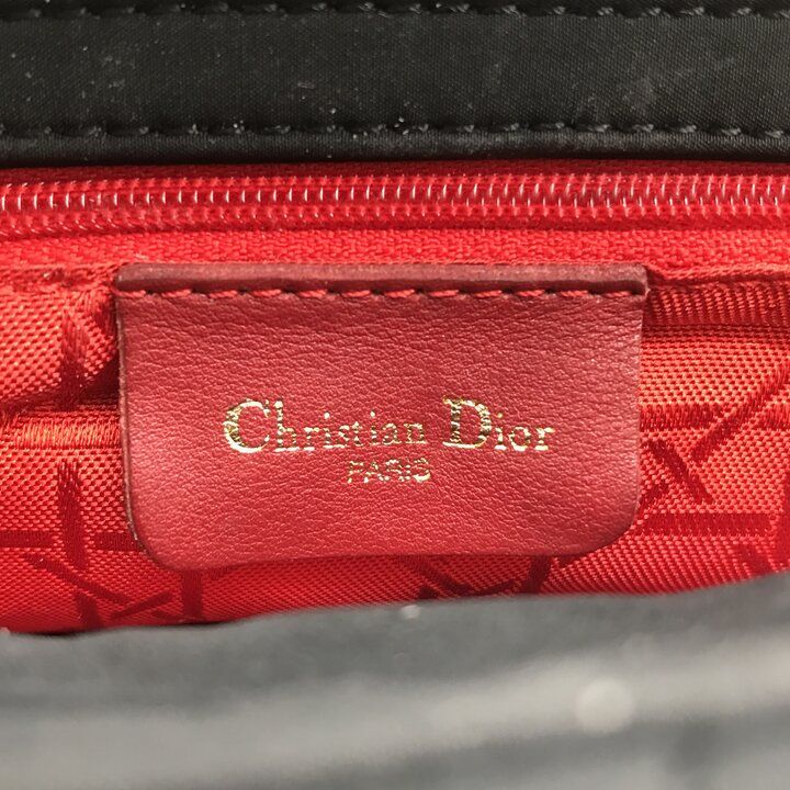 Dior Cannage Nylon Canvas Hand Bag Black — view 9