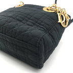Dior Cannage Nylon Canvas Hand Bag Black — view 6