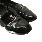 Chanel Opera Shoes Pearl Decoration CC Logo Patent Leather 36.5 Black — view 3