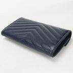 Saint Laurent Large Flap Wallet Cassandra Bifold Calf — view 2
