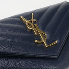 Saint Laurent Large Flap Wallet Cassandra Bifold Calf — view 4