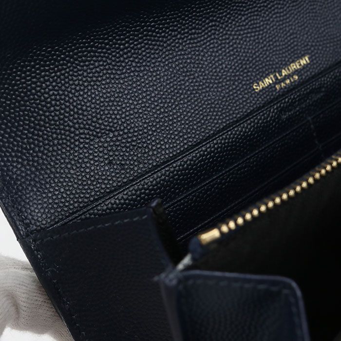 Saint Laurent Large Flap Wallet Cassandra Bifold Calf — view 6