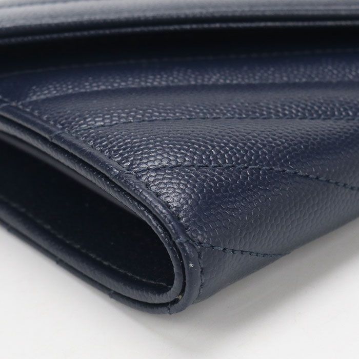 Saint Laurent Large Flap Wallet Cassandra Bifold Calf — view 7