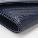 Saint Laurent Large Flap Wallet Cassandra Bifold Calf — view 7