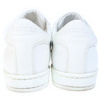 Hermes Boomerang Leather Lace Up Sneakers White Pink — view 3