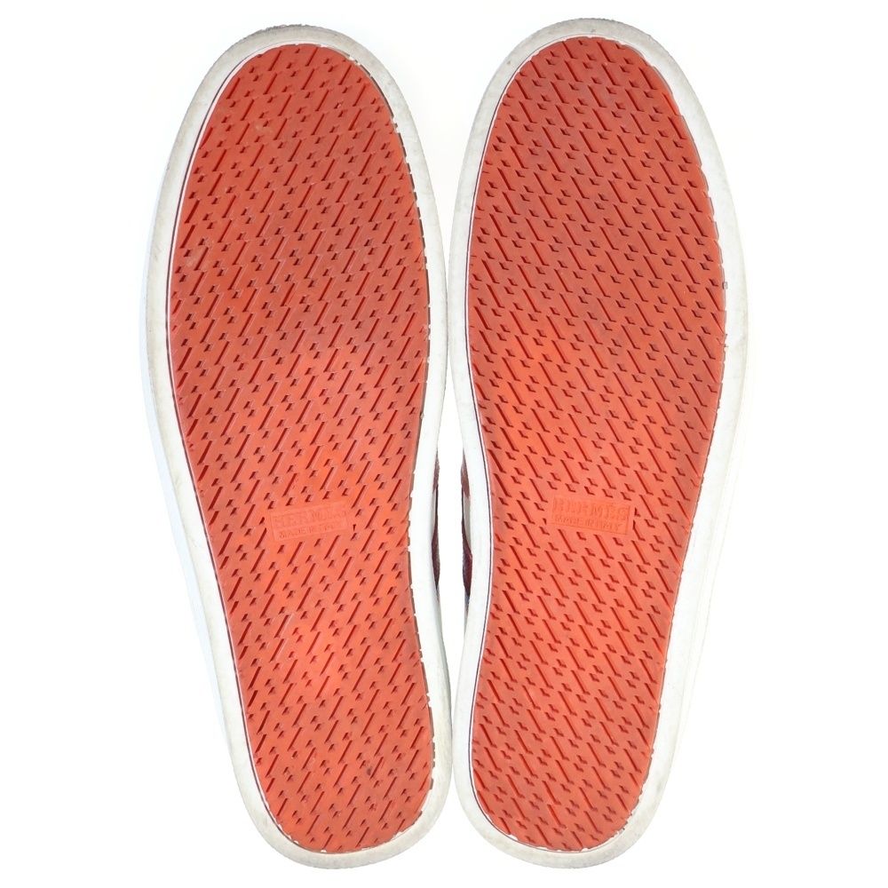 Hermes Boomerang Leather Lace Up Sneakers White Pink — view 5