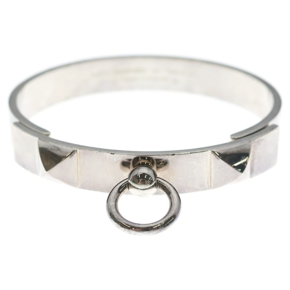 Hermes Collier de Chien Bangle Silver Bracelet — view 4