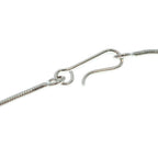 Chanel CC Logo Rhinestone Necklace Silver — view 4