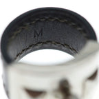 Hermes Collier de Chien Ring Plated Leather Brown Silver — view 7
