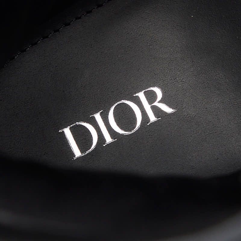Dior Oblique Garden Lace Up Boots 40 Black Multicolor Rubber Canvas — view 6