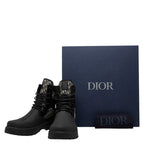 Dior Oblique Garden Lace Up Boots 40 Black Multicolor Rubber Canvas — view 9