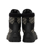 Dior Oblique Garden Lace Up Boots 40 Black Multicolor Rubber Canvas — view 4