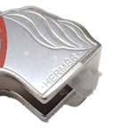 Hermes Quadrige Twilly Ring Scarf Clip Closure Metal Silver Orange — view 5