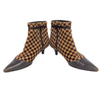 Louis Vuitton Short Boots Sauvage Pointed Toe Booties Damier Calf Hair Brown — view 4