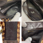 Louis Vuitton Short Boots Sauvage Pointed Toe Booties Damier Calf Hair Brown — view 8