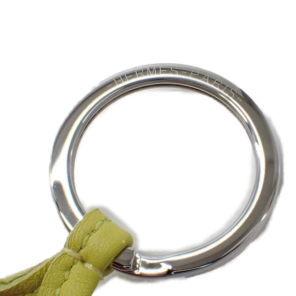 Hermes Carmen Unodos Charm Key Ring Agneau Milo Rose Purple Lime — view 4