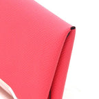 Hermes Calvi Duo Pink Card Case Coin Epsom — view 4