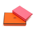 Hermes Calvi Duo Pink Card Case Coin Epsom — view 2
