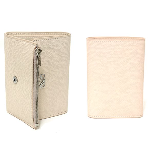 Loewe Anagram Vertical Wallet Small Pebble Grain Calf Trifold Talco — view 5