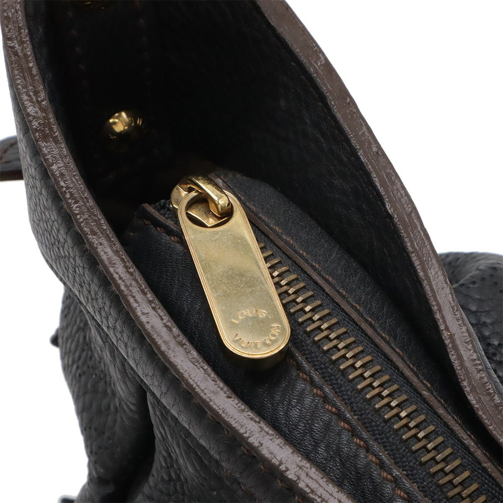 Louis Vuitton Monogram Mahina XS Shoulder Bag Leather Noir Black — view 5